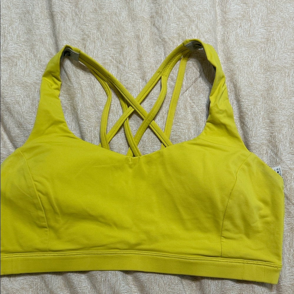 Lululemon Athletica Bright Yellow Strappy Sports Bra